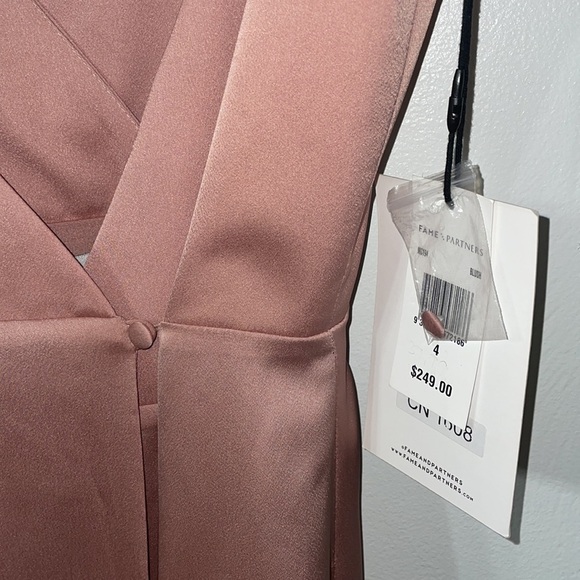 NEW Fame And Partners Blush Pink Maxi Gown Dress Prom Formal Event Dance Size 4 - Picture 3 of 8